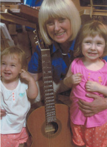 Grandkids and my guitar